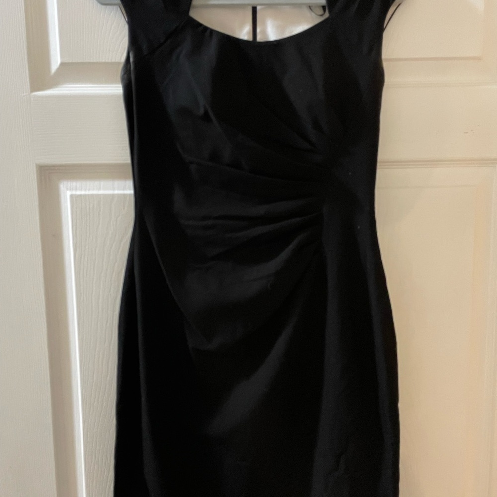 Calvin Klein Black Ruched Sheath Mini Dress